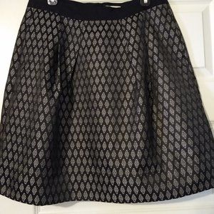 SOLD on XPost EUC LOFT Black and Silver Skirt